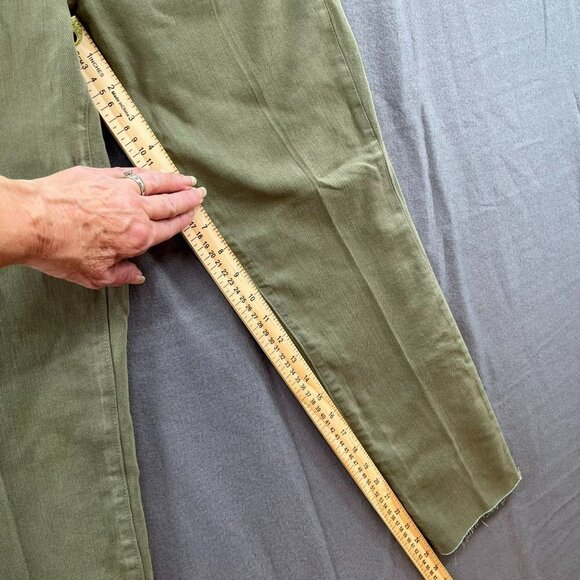 L'Agence Sada Cropped Ankle High Rise Jean Basil Raw Hem Comfort Stretch -NWOT - Picture 7 of 10